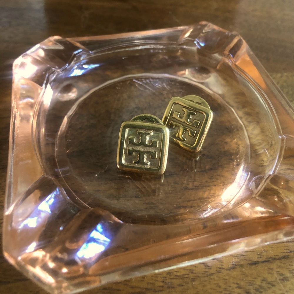 Tory Burch Square Logo Studs